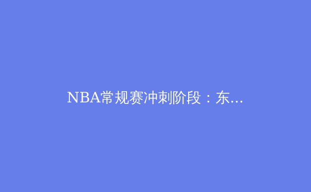 NBA常规赛冲刺阶段：东西部格局风云变幻，谁将问鼎总冠军？ - 4